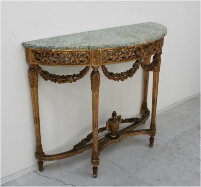 Superb Louis 16th Style Gilt Console Table