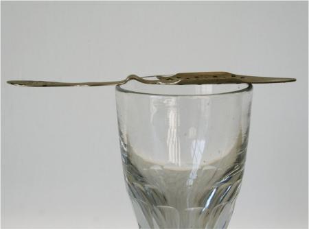 19th Century Absinthe Glass and Spoon