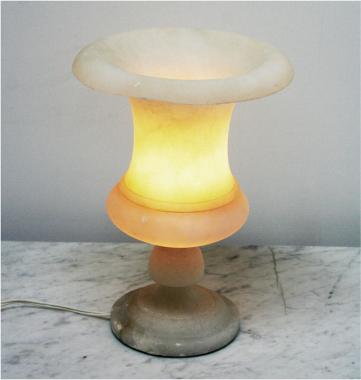 Alabaster urn lamp