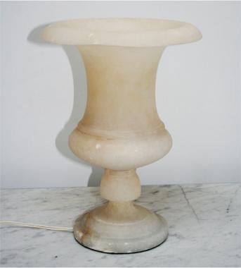 Alabaster urn lamp