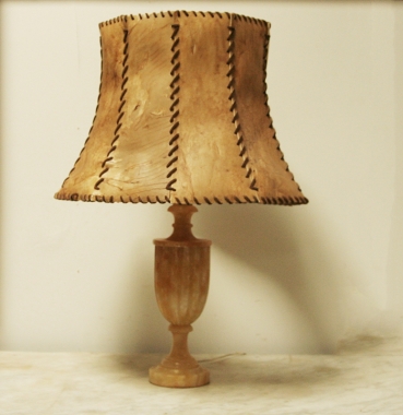 Alabaster And Vellum Lamp