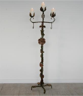 A French Art Naif Candlestick