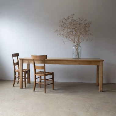 French Blonde Oak Scullery Table