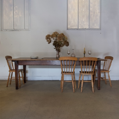 French Chestnut And Fruitwood Farmhouse Table 