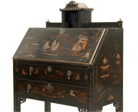 19th Century English Chinoiserie Secrétaire