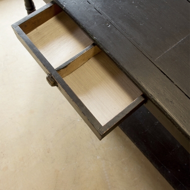 Long And Lovely French 19th Century Ebonised Draper's Table