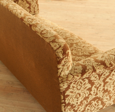 Edwardian Velvet Brocade Settee