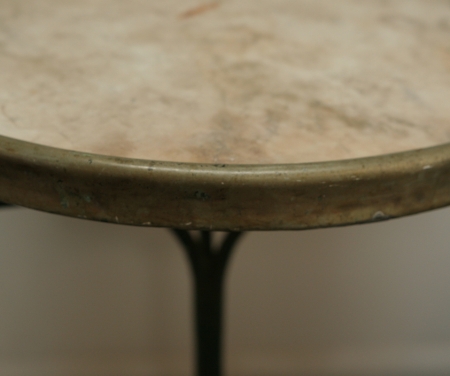 French Brass Edged Café Table