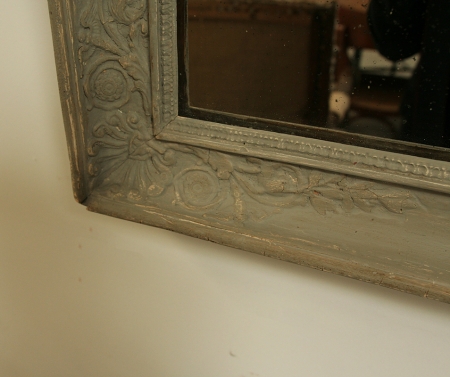 French Dove Grey 19th Century Mirror