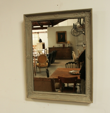 French Dove Grey 19th Century Mirror