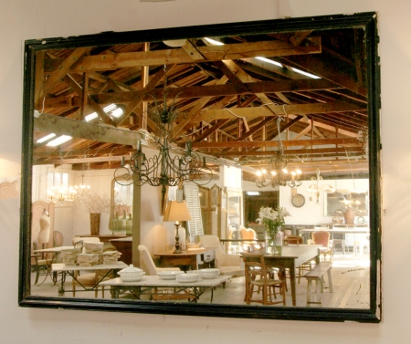 Large Bistro Mirror With Original Glass