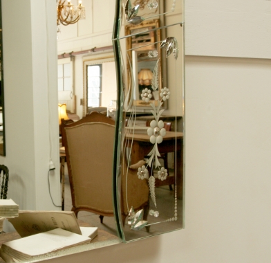 Large And Long Venetian Glass Mirror