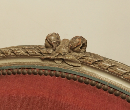19th Century Painted Louis 16th Bergère