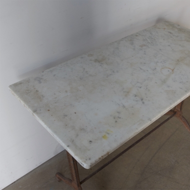 French Marble Topped Bistrot Table 