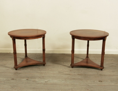 Pair Of Mid Century Neoclassical Side Tables