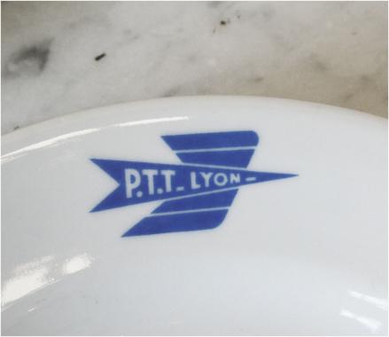 Monogrammed French Postal Service Plates 