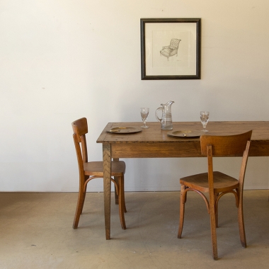 French 19th Century Oak Farmhouse Table