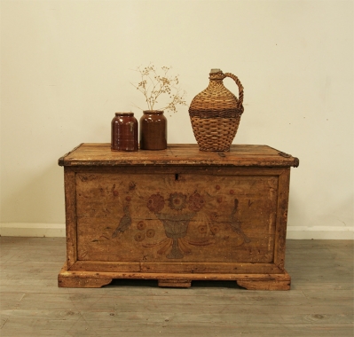 French 19th Century Painted Coffer