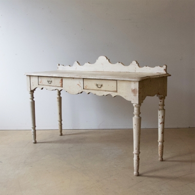 French Shop Table with Original Paint
