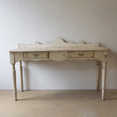 French Shop Table with Original Paint