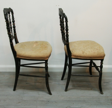 Pretty Pair Of 19th Century Side Chairs