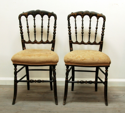 Pretty Pair Of 19th Century Side Chairs