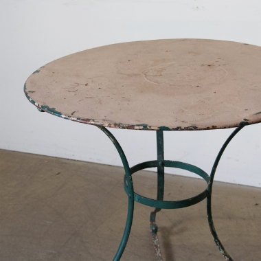 A Large, French, Metal Café Table 
