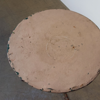 A Large, French, Metal Café Table 
