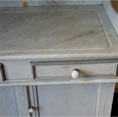 A Provençale Painted and Marble Washstand