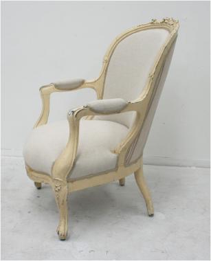 Régence Style Painted Fauteuil.