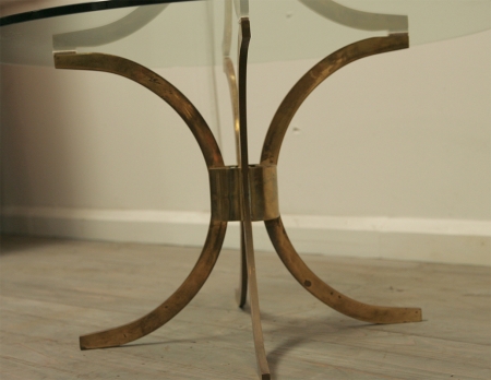 Elegant Round Brass Low Table