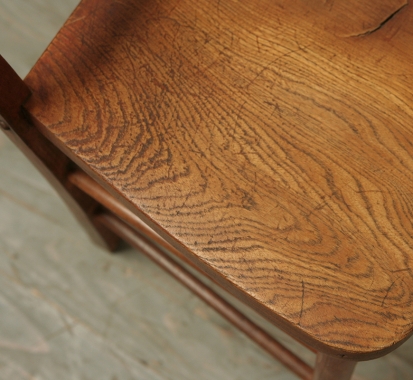 Set Of 6 Elm Folk Dining Chairs