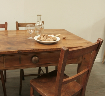 Set Of 6 Elm Folk Dining Chairs