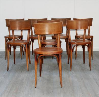 Set of Eight Baumann Bistro Chairs