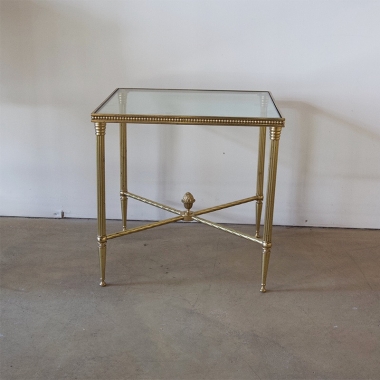Maison Jansen Style Brass And Glass Side Table