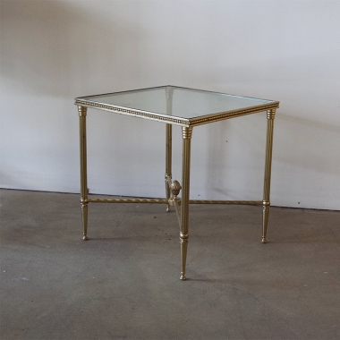 Maison Jansen Style Brass And Glass Side Table