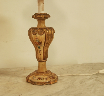 Pair Of Venetian Polychrome Lamps