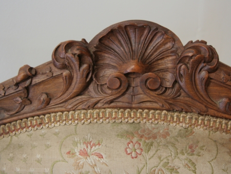 Louis 15 Style Walnut Bergère
