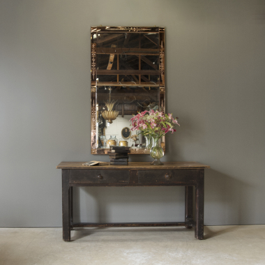 French, Rustic, 2 Drawer Side Table