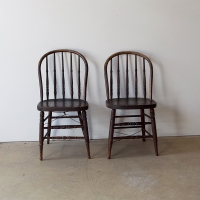Pair Of English Folk Hoop Back Chairs