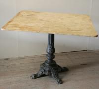 French Stone and Cast Iron Table de Jardin