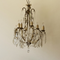 French Gilt Bronze And Crystal Chandelier