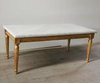 Louis 16 Style Gilt and Marble Coffee Table