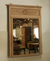 French 19th Century Painted Terracotta Mirror