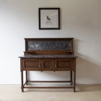 English Edwardian Sideboard With Marble Top