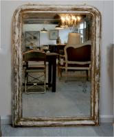 Large Distressed 19th Century Mirror