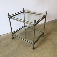 French Vintage Brass Side Table 